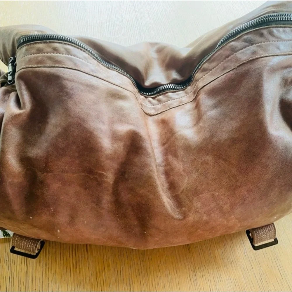 Blur Vintage Brown Leather Messenger Bag